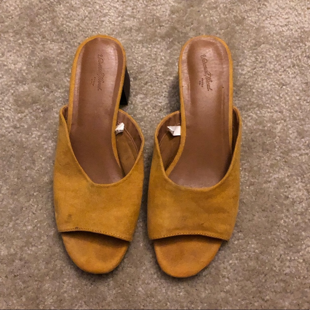 Universal Thread Mustard Block Heel